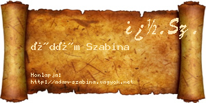Ádám Szabina névjegykártya