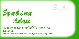 szabina adam business card